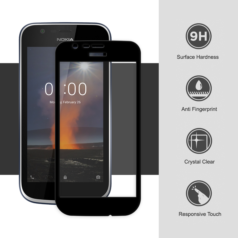 Full Coverage Tempered Glass Screen Protector for Nokia 1